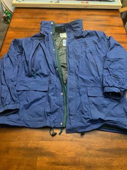 Columbia Blue Nylon Zip-Up Jacket