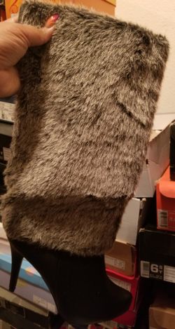 Brand new black leather Boots with Fur