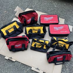 Milwaukee And DeWalt Bags 15ea