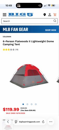 Coleman Flatwoods II 6-Person Dome Camping Tent