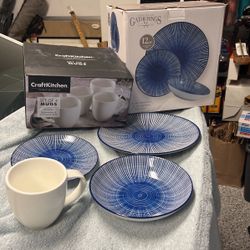 Brand New 12pc Plates and 4pc Mugs