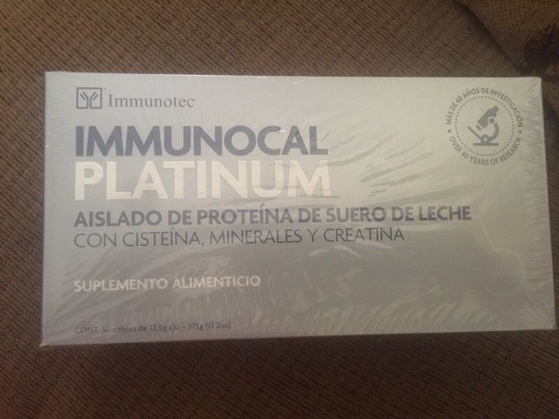 Immunocal platinum aislado de proteína de suero de leche con cisteina,minerales y creativa