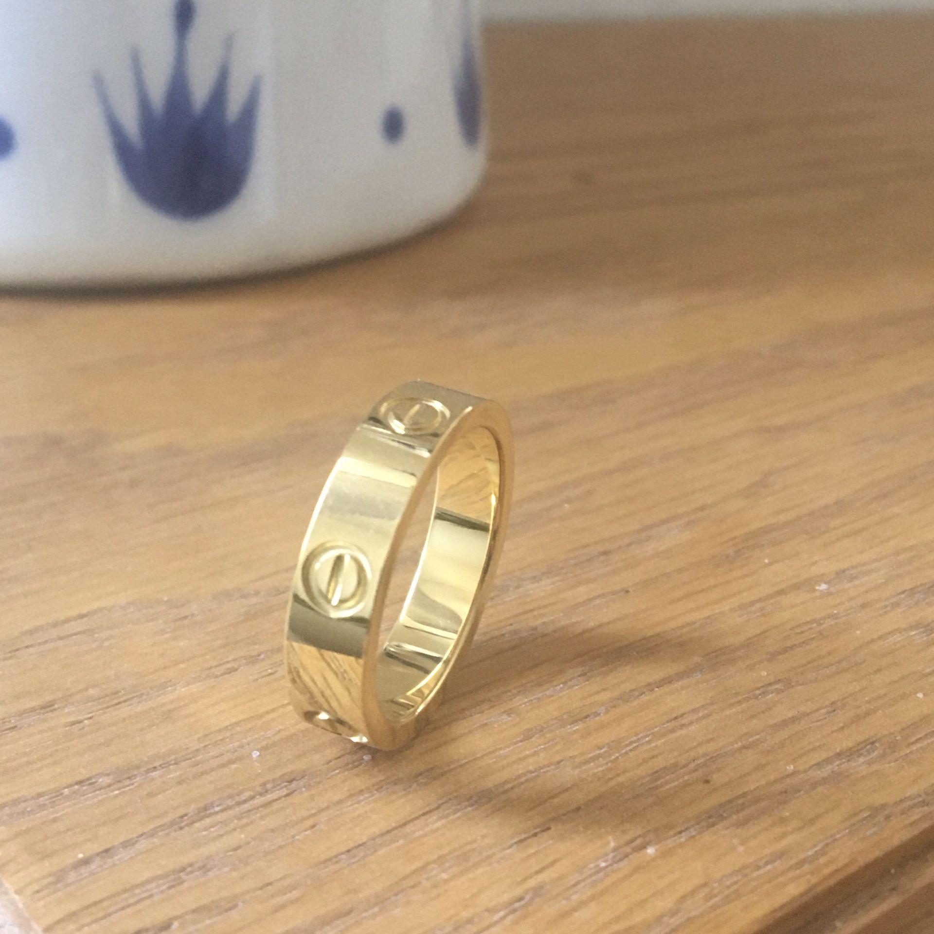 18K Yellow Gold Plated Love Ring