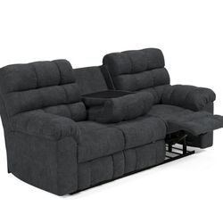 Wilhurst Marine Reclining Sofa with Drop Down Table

