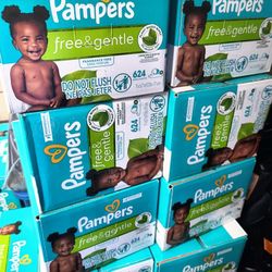 Pampers Free And Gentle Wipes. 