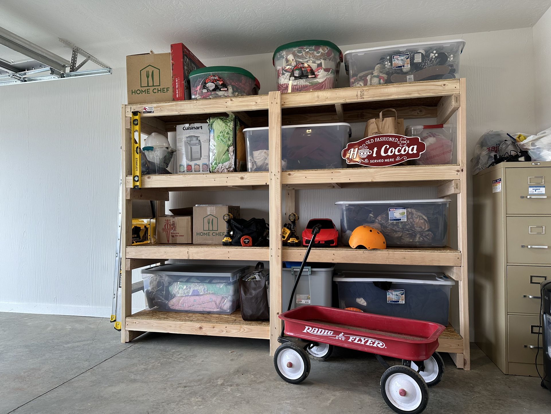 Always available! WE DELIVER and set up our hand-built SHELVING for homes, schools, churches, rental units, shipping containers, and more.
