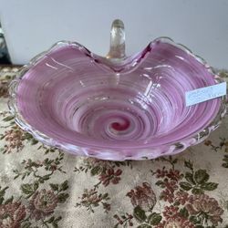 Pink art glass $25