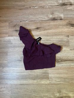 Express one shoulder crop top