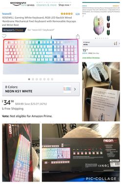Neon Keyboard & Mouse Bundle