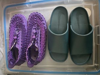 Nike ACG Wildcat + Court Purple Sz 11 And Nike Calm Slide Sandal Sz 12