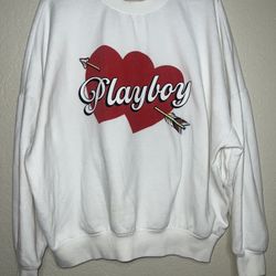 Playboy x PacSun Cupid Heart Valentines Day Sweatshirt Size Small