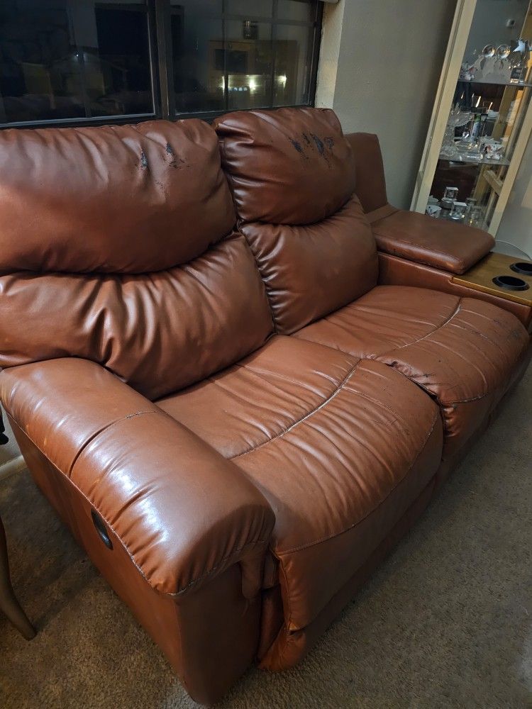 Reclining Leather Sectional Couch