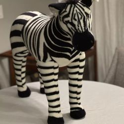 🦓 Rare Hard To Find Jumbo Toys-R-Us FAO Schwarz Zebra Plush Stuffed Animal 2012