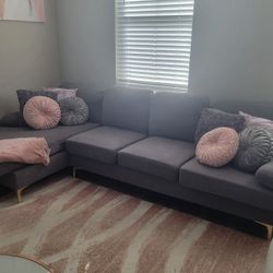 Gray L Shape Sofa