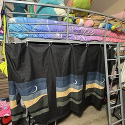 Twin Bed Frame With Desk And Library