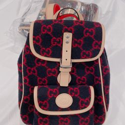 New- Gucci Kids Back Pack / Wool