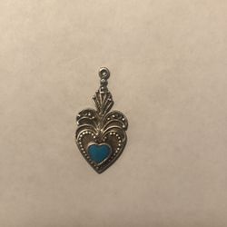 925 Sterling Silver Heart Shaped Charm