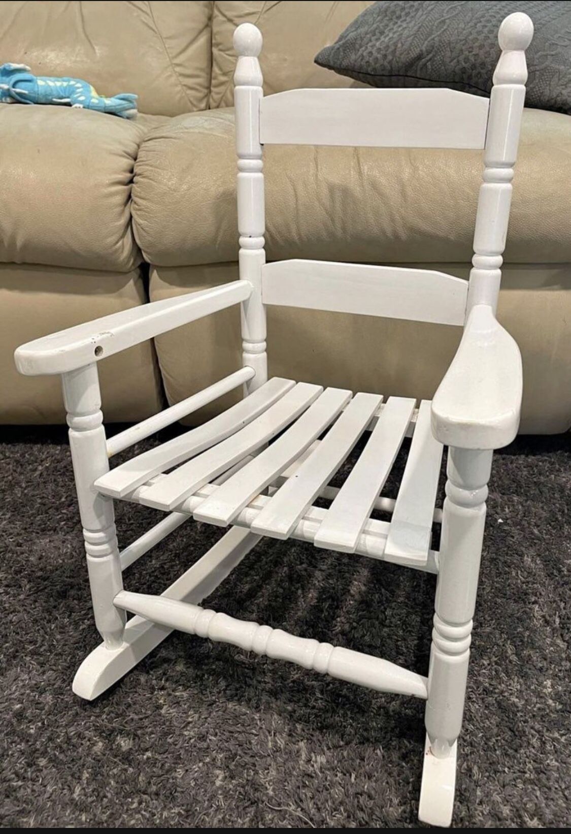 Wood Rocking Chair for Nursery Girls Boys, Patio Outdoor Indoor for 2-6 Years Old Kids