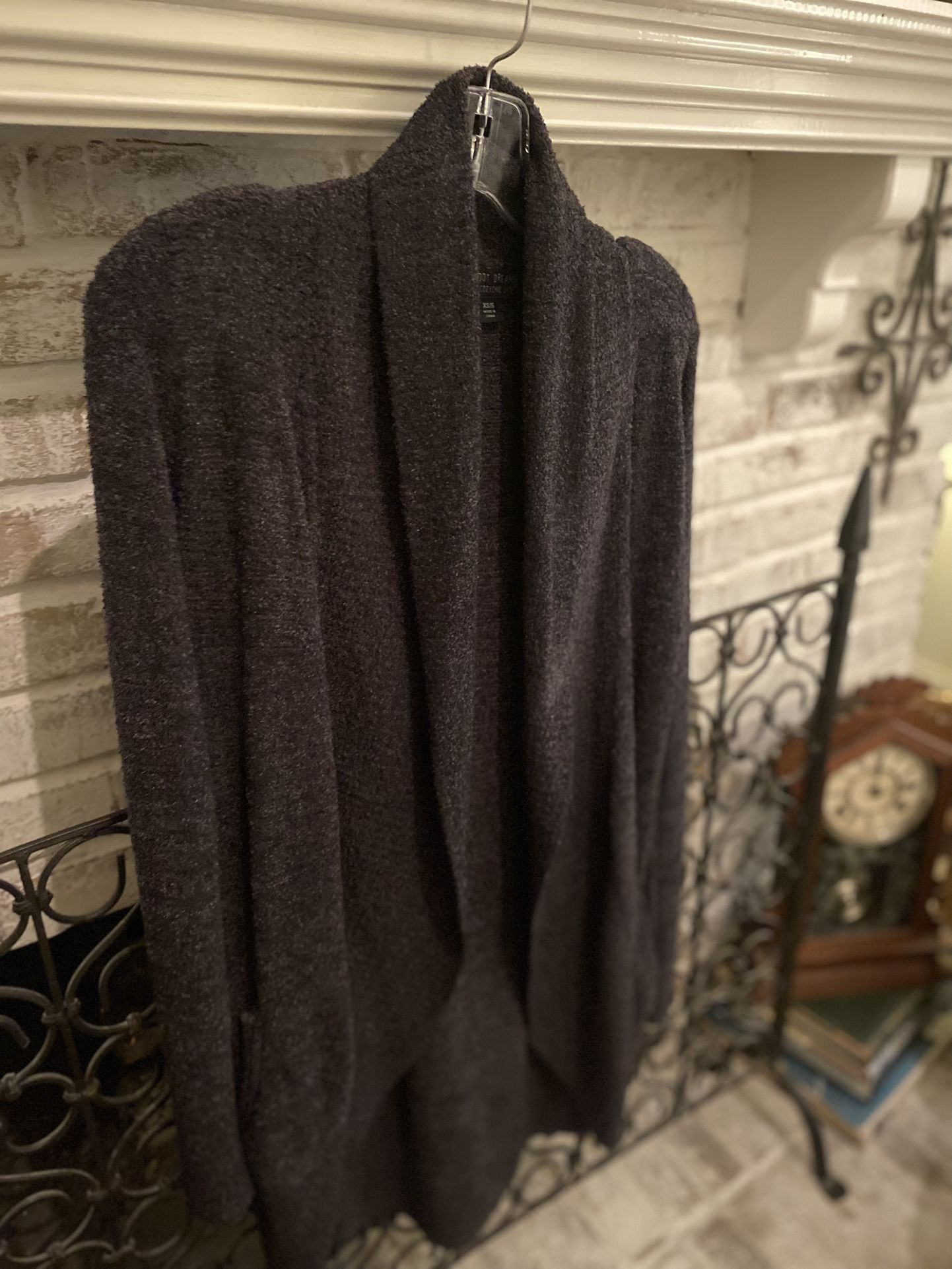 Barefoot dreams cozy cardigan dark gray