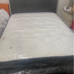 Modern Full Bed Frame and Mattress