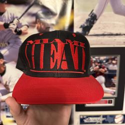 Vintage 90’s NBA Miami Heat Logo 7 Men’s Snapback Hat Like New