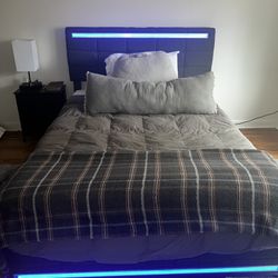 Full LED Color Changing Bedframe - Gray — Mattress Included
