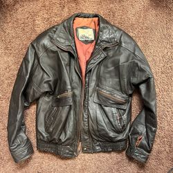 Vintage Adler Brown Genuine  Leather Jacket Size Medium