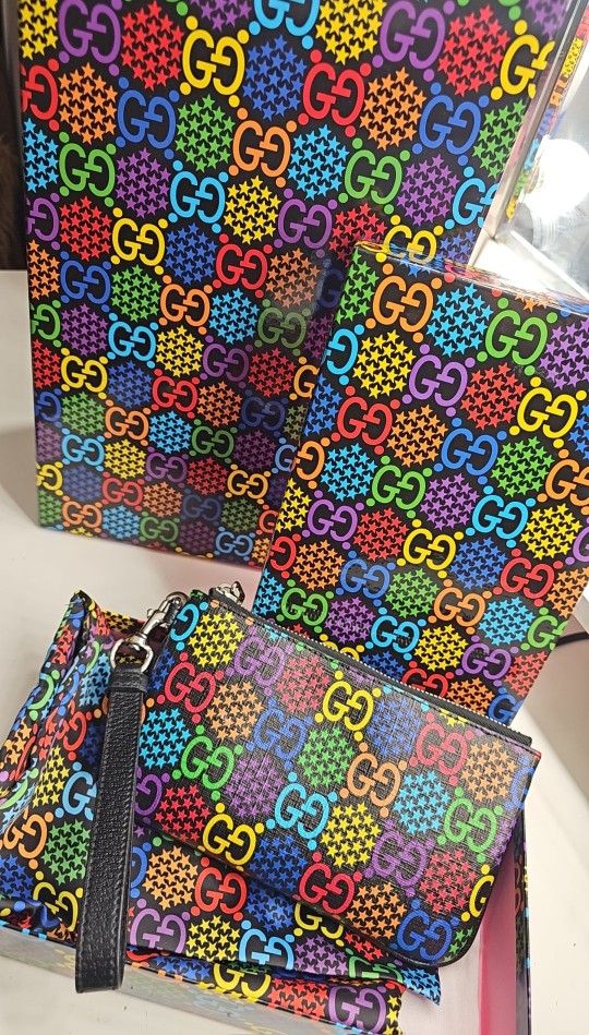 Authentic Gucci Multicolor Wristlet