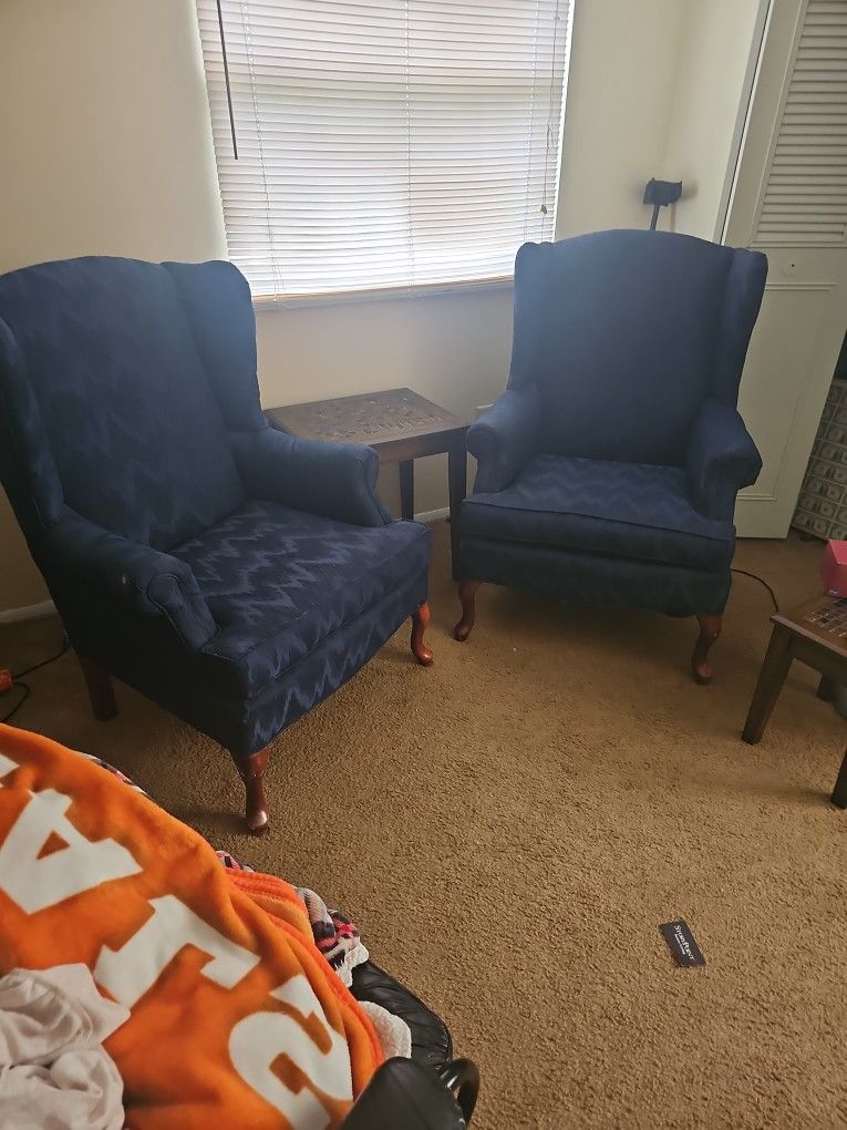 Two SOFA Exspress Queen Ann Arm Chairs Like New