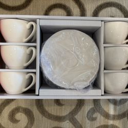 Double Shot Espresso Cups With Saucer