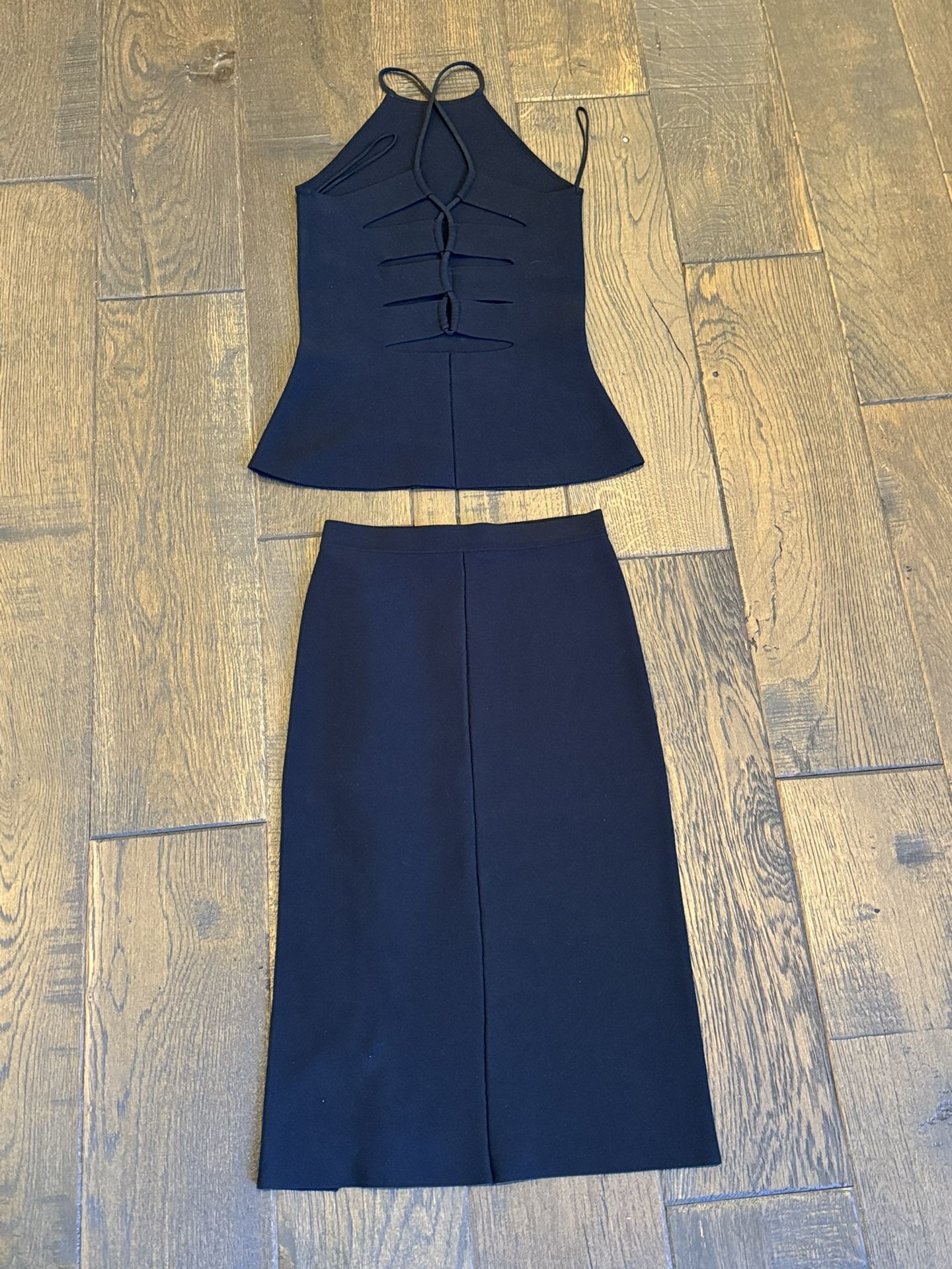 Alexander Wang Two Piece Black Skirt Set S