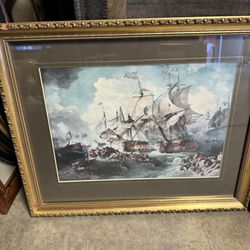 Pictures Of The Battle Of Waterloo, All In Nice Antique Frames