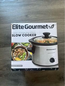 Elite Gourmet 1.5QT Stainless Steel Slow Cooker - New