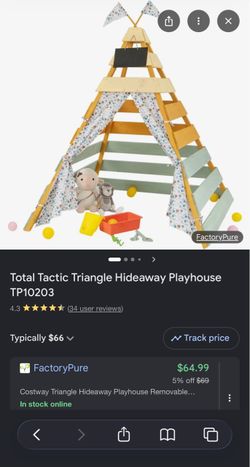 Total Tactic Triangle Hideaway Playhouse TP10203