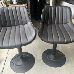 2 Dark Brown Bar Stool Chairs $150