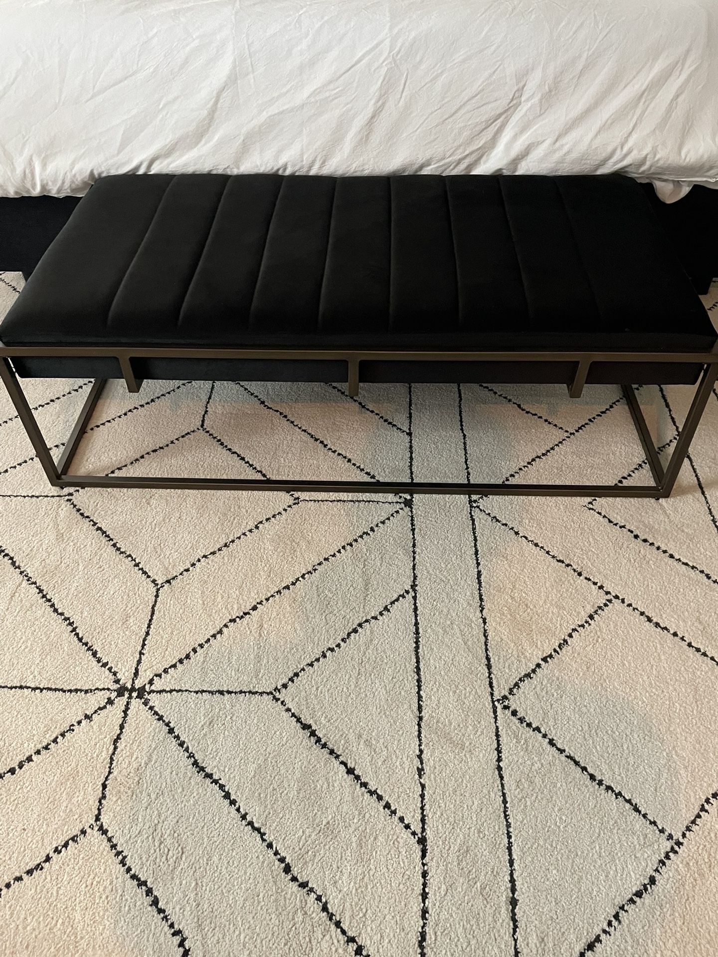 48” Ottoman/Bench Black