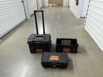 Ridgid Pro Gear System Gen 2.0 Stackable Rolling Tool Box , 22 in. Heavy Duty Tool Box & Basket
