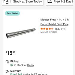 Duct Pipe 4”X60”