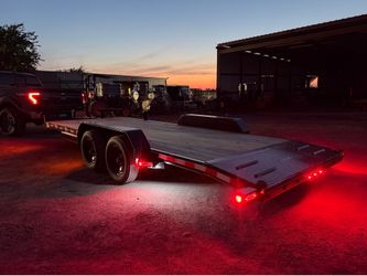 20’x7’ light duty toy/car hauler trailer, tandem axle flatbed