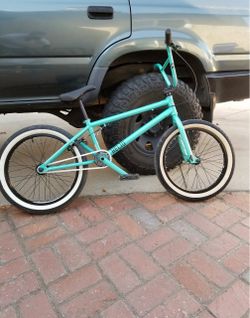 DK Helio BMX Bike Teal/White Wall Tires