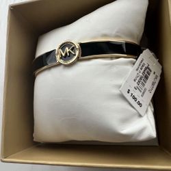 Michael Kors black enamel bracelet gold finished 