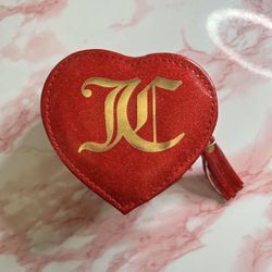 Glitter Red & Gold “JC” Juicy Couture Heart Jewelry Box 