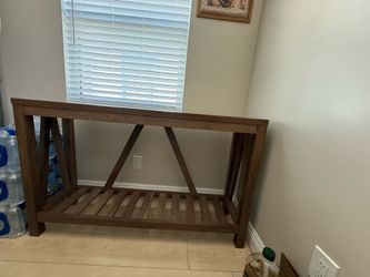 52" A-Frame Console Table – Rustic Charm Entryway Dimensions: 32"in. H x 52 in. L x 14 in. W, 55 L