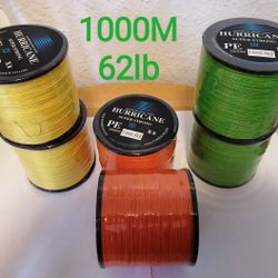1000M /4 Strands PE Spectra Braided Fishing Line Outdoor Sea/Saltwater Fishing 63yLB