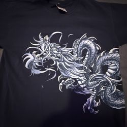 Jnco shirt blue dragon