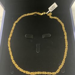 22k Yellow Gold Brzantine Chain Necklace 13.71g