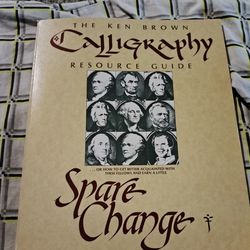 Ken Brown Calligraphy Resource Guide SPARE CHANGE OOP BOOK RARE OUT OF PRINT