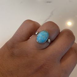 Vintage Sterling Silver Turquoise Ring