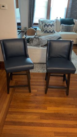 2 Dark blue pub or island chairs