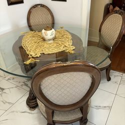 Glass Table And Chairs